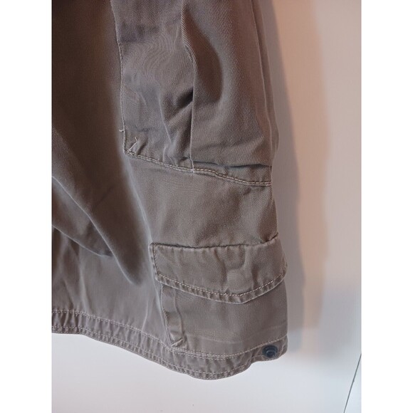 Nautica Jeans Co Cargo Shorts Mens 36 Light Brown Long Y2K Utility Pockets Baggy - Picture 5 of 10